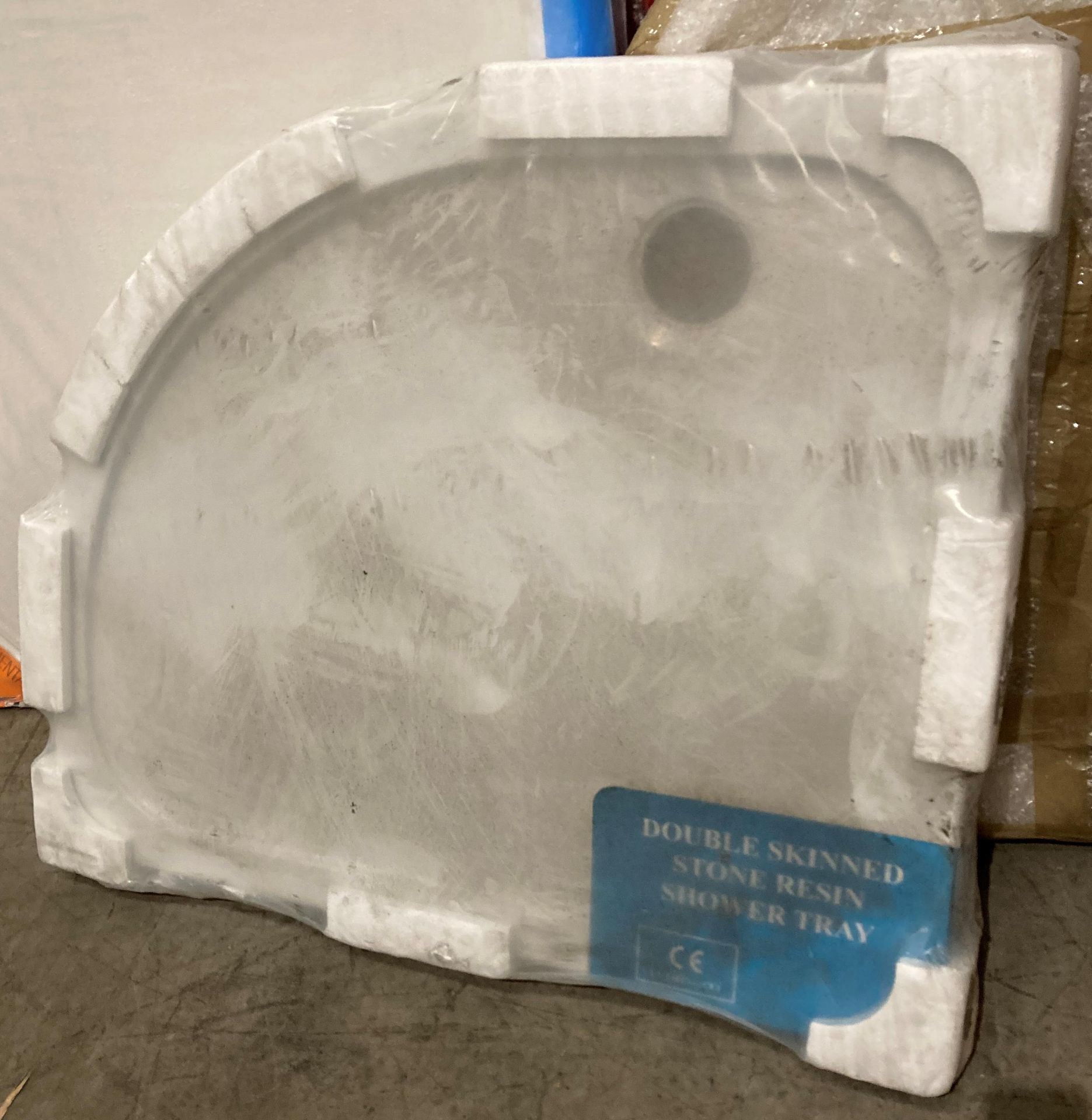 Double skinned stone resin shower tray 900 x 800mm (saleroom location: RB)