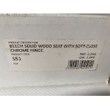 Burlington beech solid wood seat with chrome hinge (saleroom location: QL06)