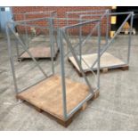 6 x open front metal stillages on pallets (saleroom location: OUTSIDE)