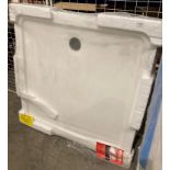 Stone resin shower tray 1000 x 1000mm (saleroom location: RB)