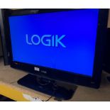 Logik model L26DVDB10 26" LCD DVD/TV combi complete with remote (saleroom location: PO)