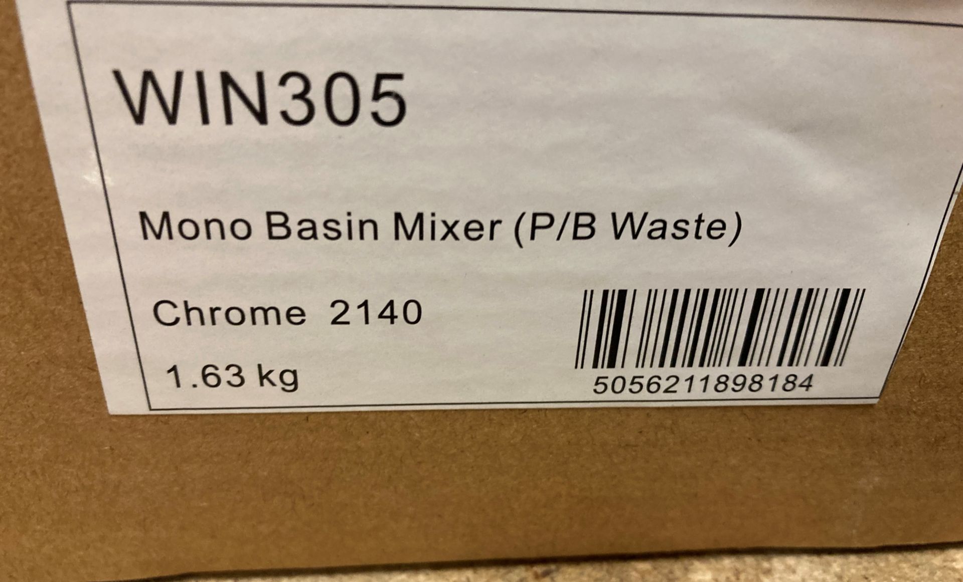 Win305 mono basin mixer in chrome (saleroom location: AA08) - Image 2 of 2