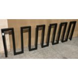 Unbranded squared metal section radiator in black 1570mm x 500mm (saleroom location: OUTSIDE MEZ)