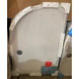 White doubled skinned stone resin quadrant shower tray 800mm x 1200mm (saleroom location: MA1)