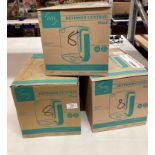 3 x Staples centerfeed blue roll tissue paper maxi dispensers (saleroom location: J12)