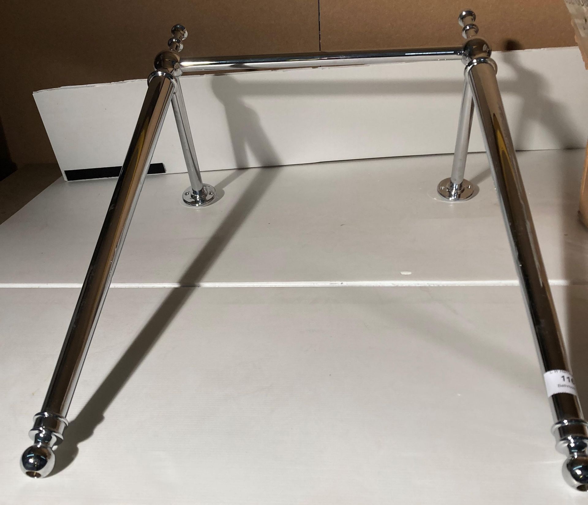 Wall mounted towel rail in chrome (saleroom location: QL06)