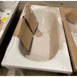 Cayman 1400mm x 70mm fibreglass bath in white (saleroom location: RB)