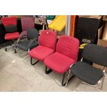 6 x assorted office chairs - 2 swivel,