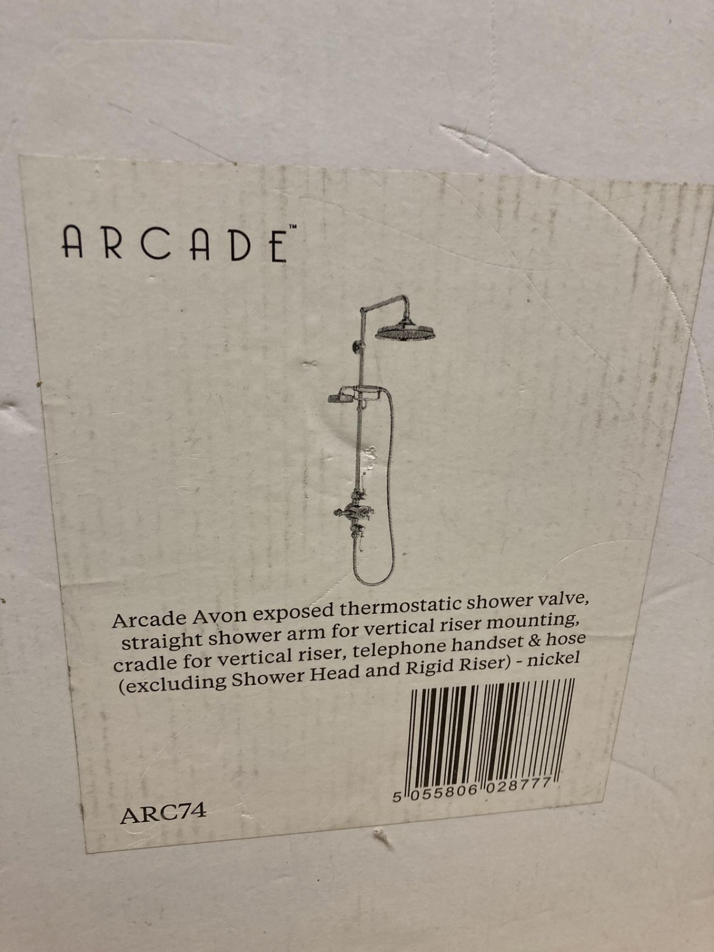 Arcade Avon exposed thermostatic shower incomplete (saleroom location: AA08) Further
