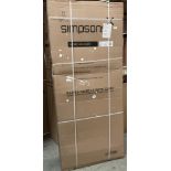 Simpsons Supreme 800mm pivot door in silver with clear glass (new boxed) (saleroom location: QL03)