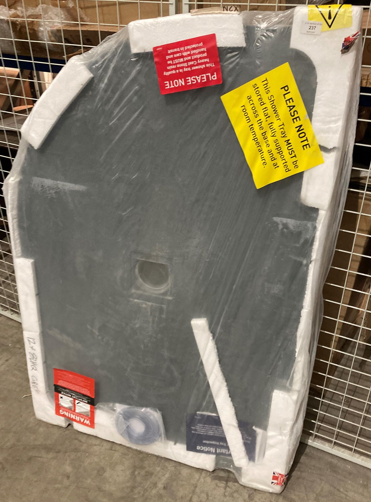 1200 x 800 Mineral shower tray in slate grey (saleroom location: RB)