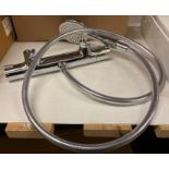 Chrome thermostatic shower bar valve with hose and shower head (saleroom location: Z08)