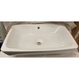 Vitra white ceramic counter top wash basin 60cm x 43cm (saleroom location: Z07)