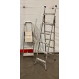 A 10 rung combination ladder and an Abu 3 tred stepladder (saleroom location: RD2)