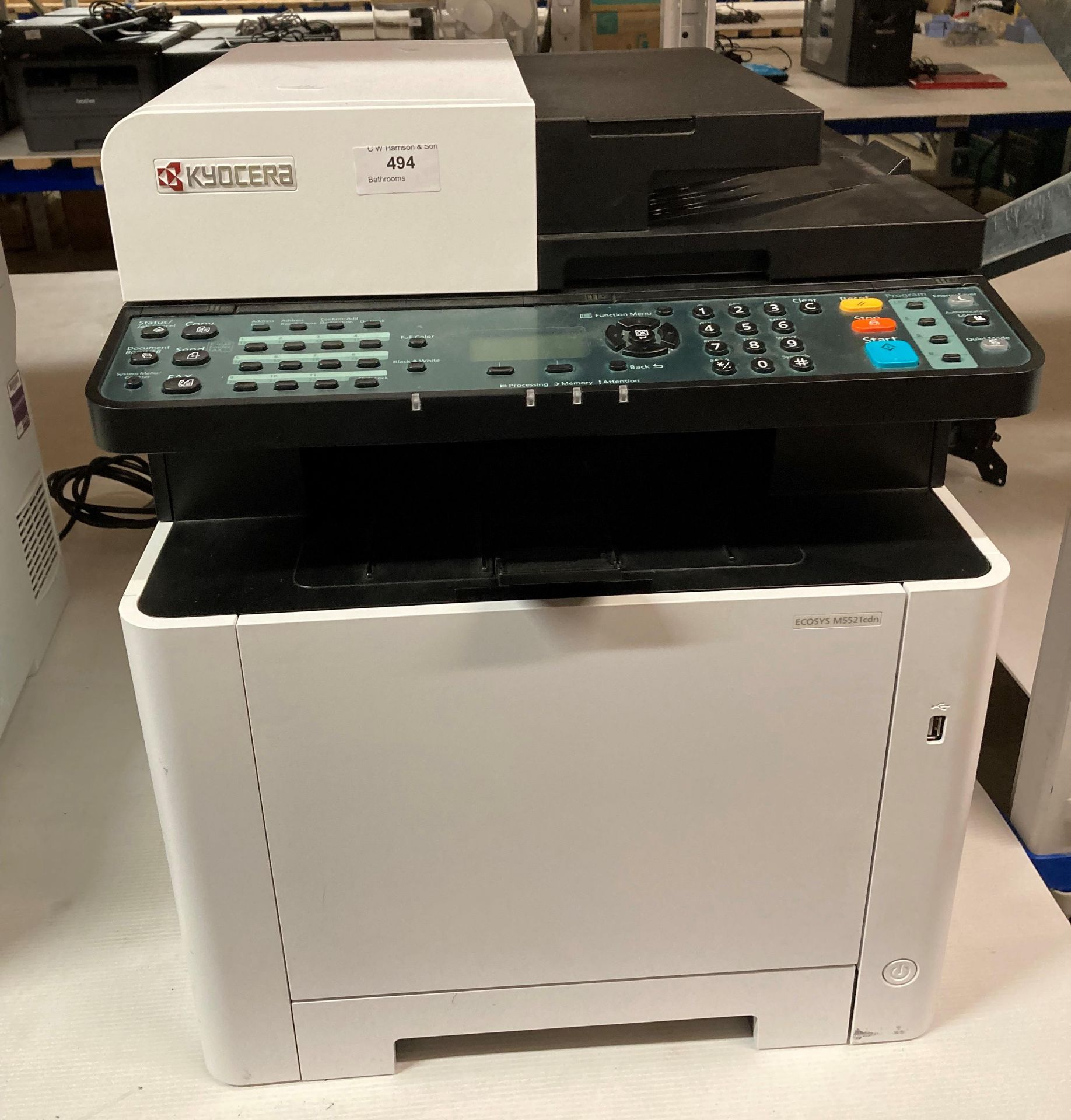 Kyocera Ecosys M5521CDN all-in-one printer scanner copier (saleroom location: L12)