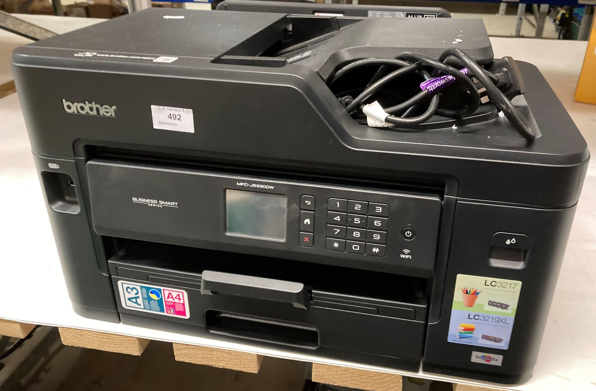 Brother Business Smart MFCJ533ODW all-in-one printer scanner copier (saleroom location: L13)