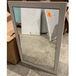 White mirror fronted wall hung cabinet 80cm x 54cmx 22cm (saleroom location: RB)