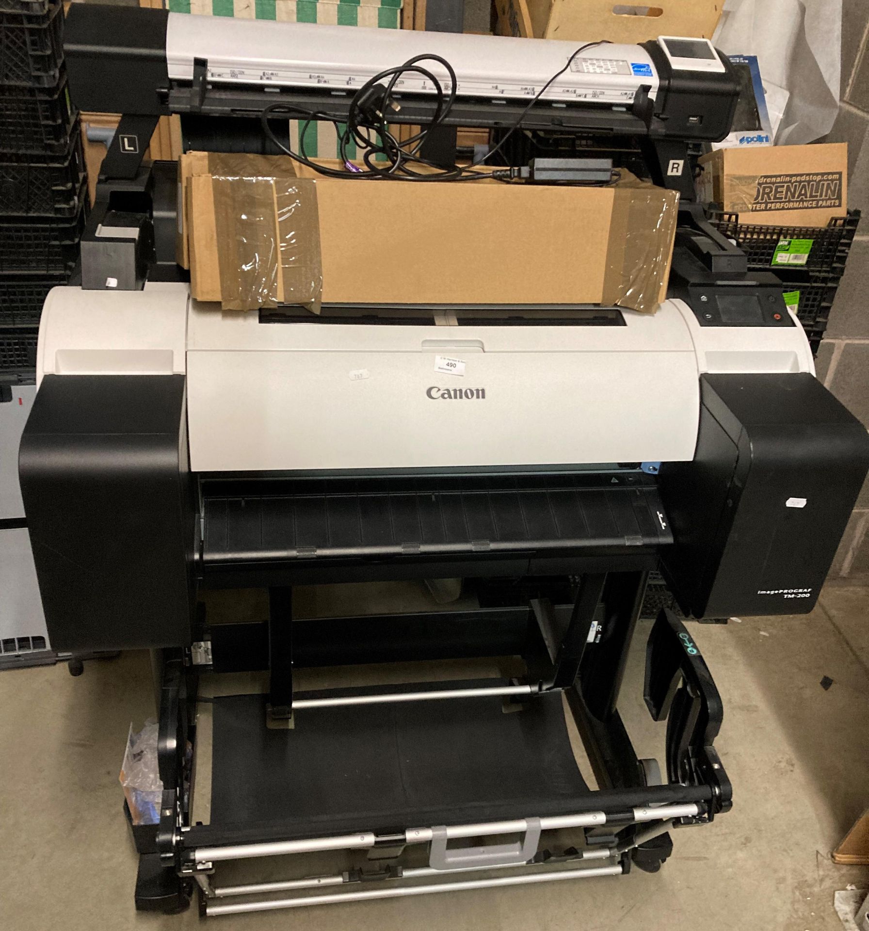Canon ImagePROGRAF TM-200 plotter complete with power lead and spare toner and 5 ink cartridges