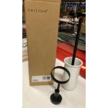 6 x Britton Hoxton wall mounted toilet brush holders in matte black (saleroom location: AA08 FLOOR)