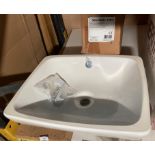 Vitra Metropole 50cm white ceramic undercounter wash basin no tap hole new boxed (saleroom