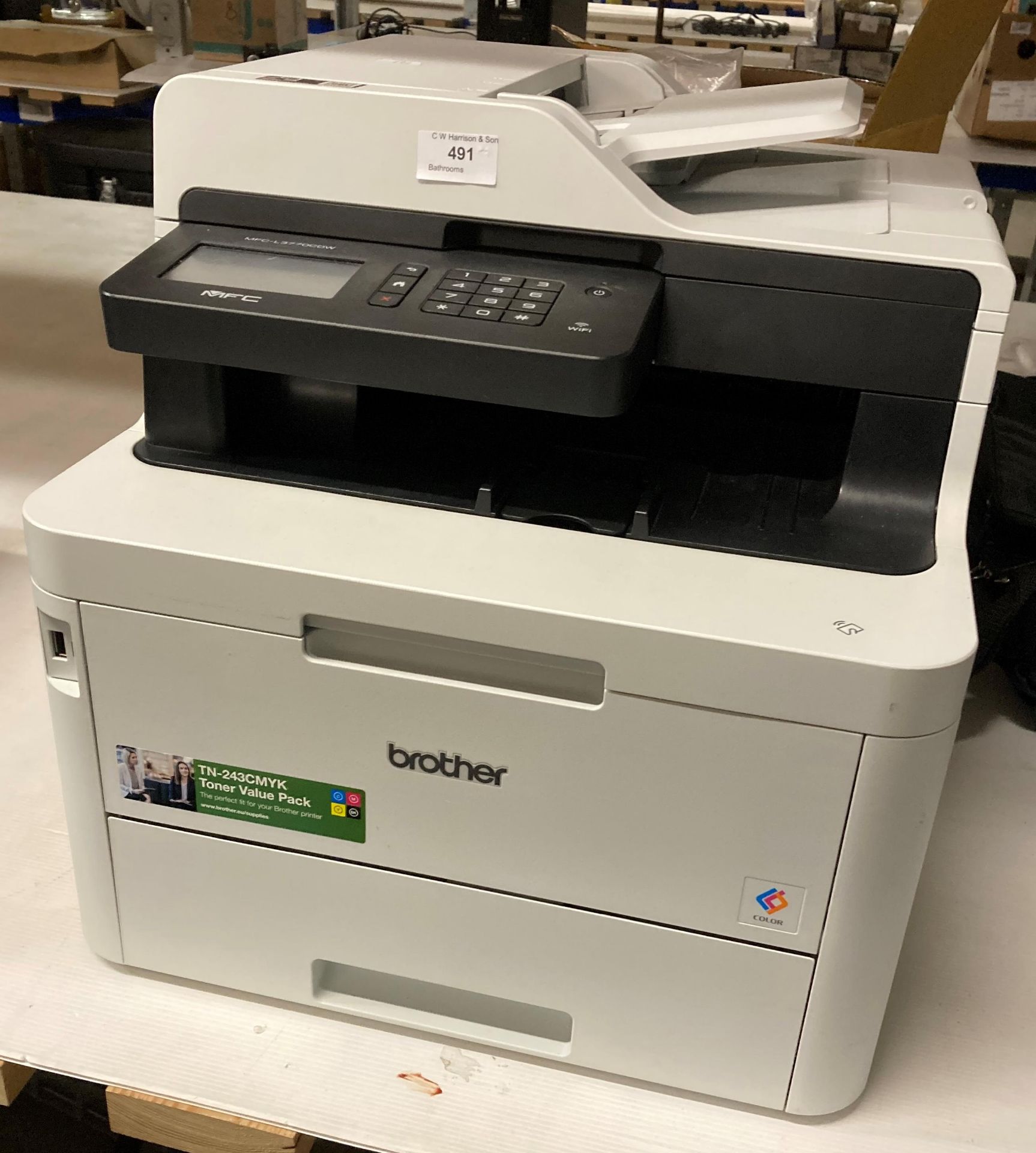 Brother MFC-L377OCDW all-in-one printer scanner copier (saleroom location: L13)