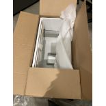 White single drawer wall hung wash basin unit 880 x 380mm (boxed) (saleroom location: RB)