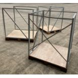 6 x open front metal stillages on pallets (saleroom location: OUTSIDE)