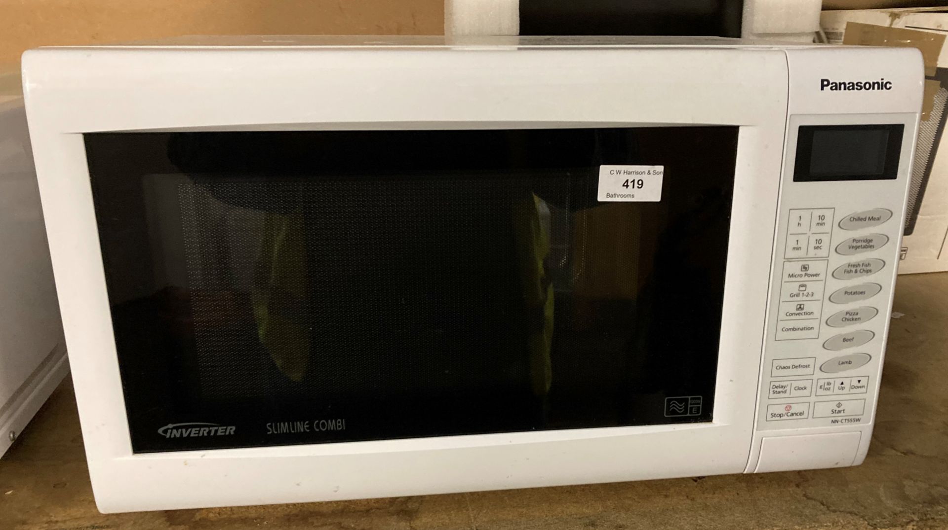 Panasonic Inverter slimline combi microwave (saleroom location: PO)