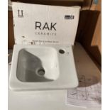 RAK ceramics 36cm resort slim-line wash basin (saleroom location: QL07)