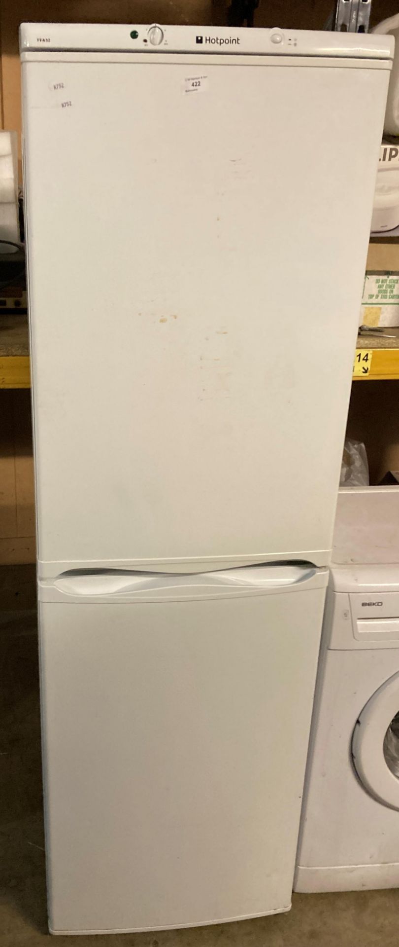 HotPoint Ice Diamond FFA52 upright fridge freezer (saleroom location: PO)
