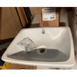 Vitra Metropole 50cm white ceramic undercounter wash basin no tap hole boxed (saleroom location: