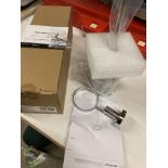 6 x Britton Hoxton wall mounted toilet brush holders in chrome (1 outer box) (saleroom location: