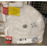 Stone resin corner shower tray 900 x 900mm (saleroom location: RB)