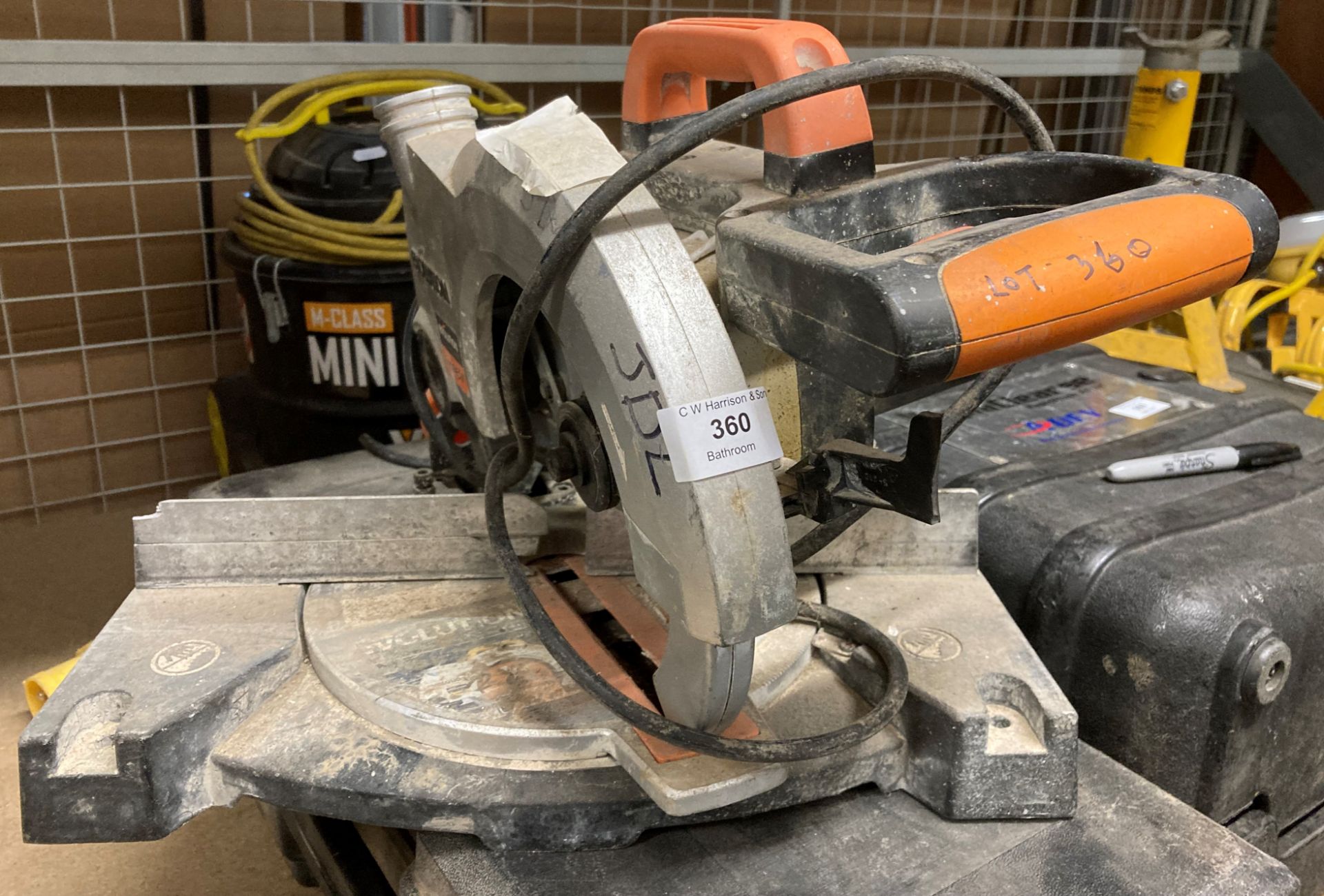 Evolution 110v mitre saw (saleroom location: AA01)