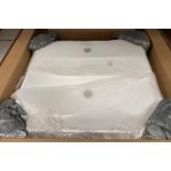 Glide 50 cast mineral single tap hole marble basin 50cm (boxed) (saleroom location: Z08)