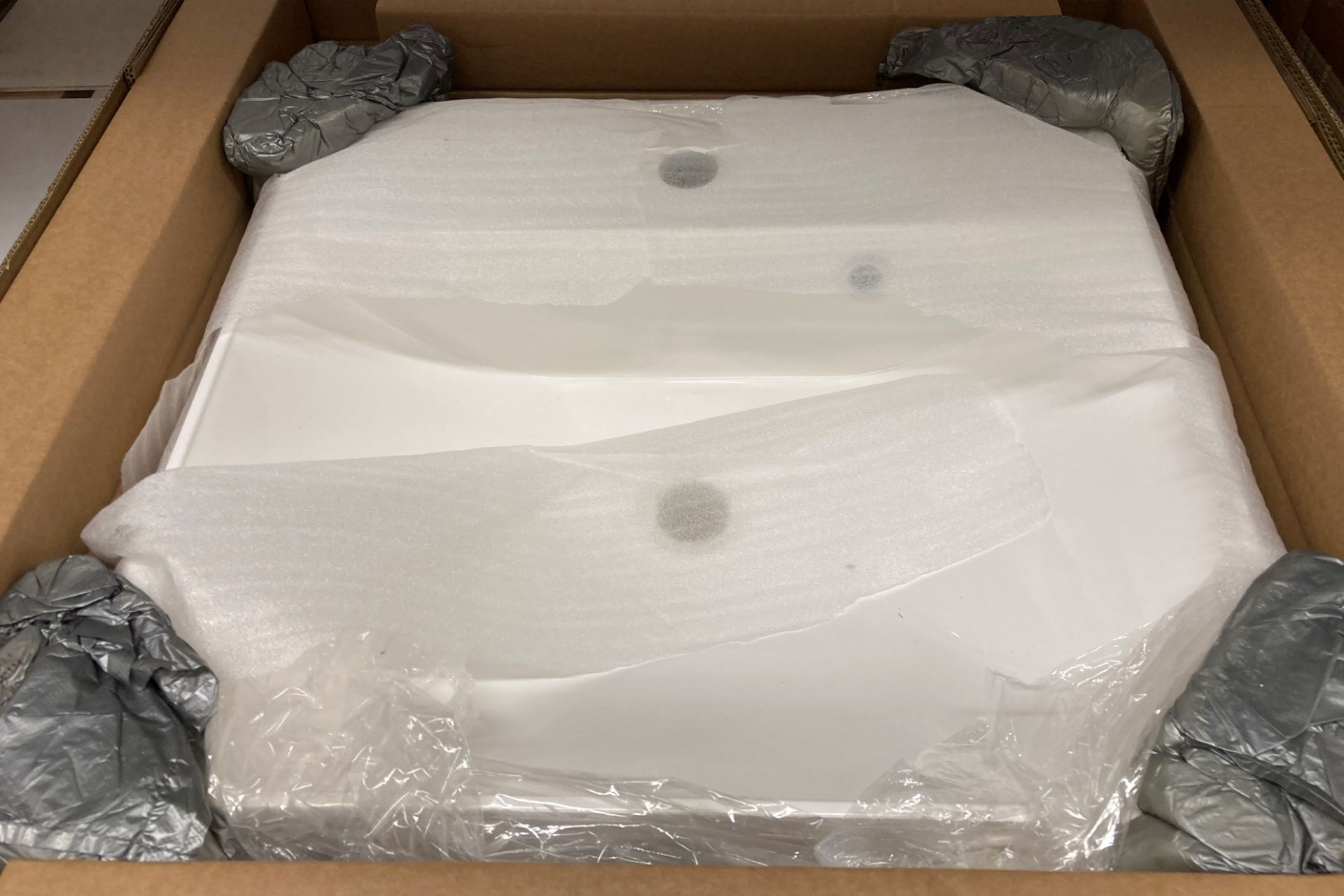 Glide 50 cast mineral single tap hole marble basin 50cm (boxed) (saleroom location: Z08)