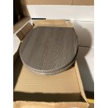 Unbranded brown wooden toilet seat (saleroom location: QL06)