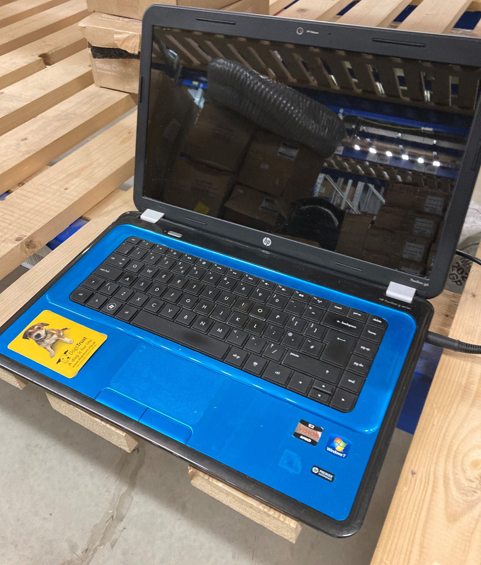 HP Pavilion G6 laptop AMD E"-3000M 4GB RAM 500GB HD complete with power lead (saleroom location: