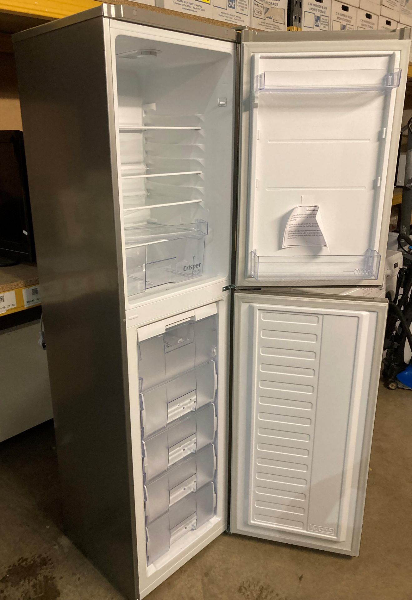 Beko upright fridge freezer (saleroom location: PO) - Image 2 of 2