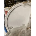 Stone resin corner shower tray 1000 x 800mm (saleroom location: RB)