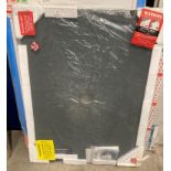 1200 x 900 slate grey shower tray with centre hole (saleroom location: RB)