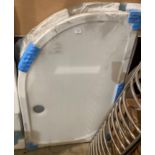 White resin quadrant shower tray 1200mm x 800mm (saleroom location: MA1)