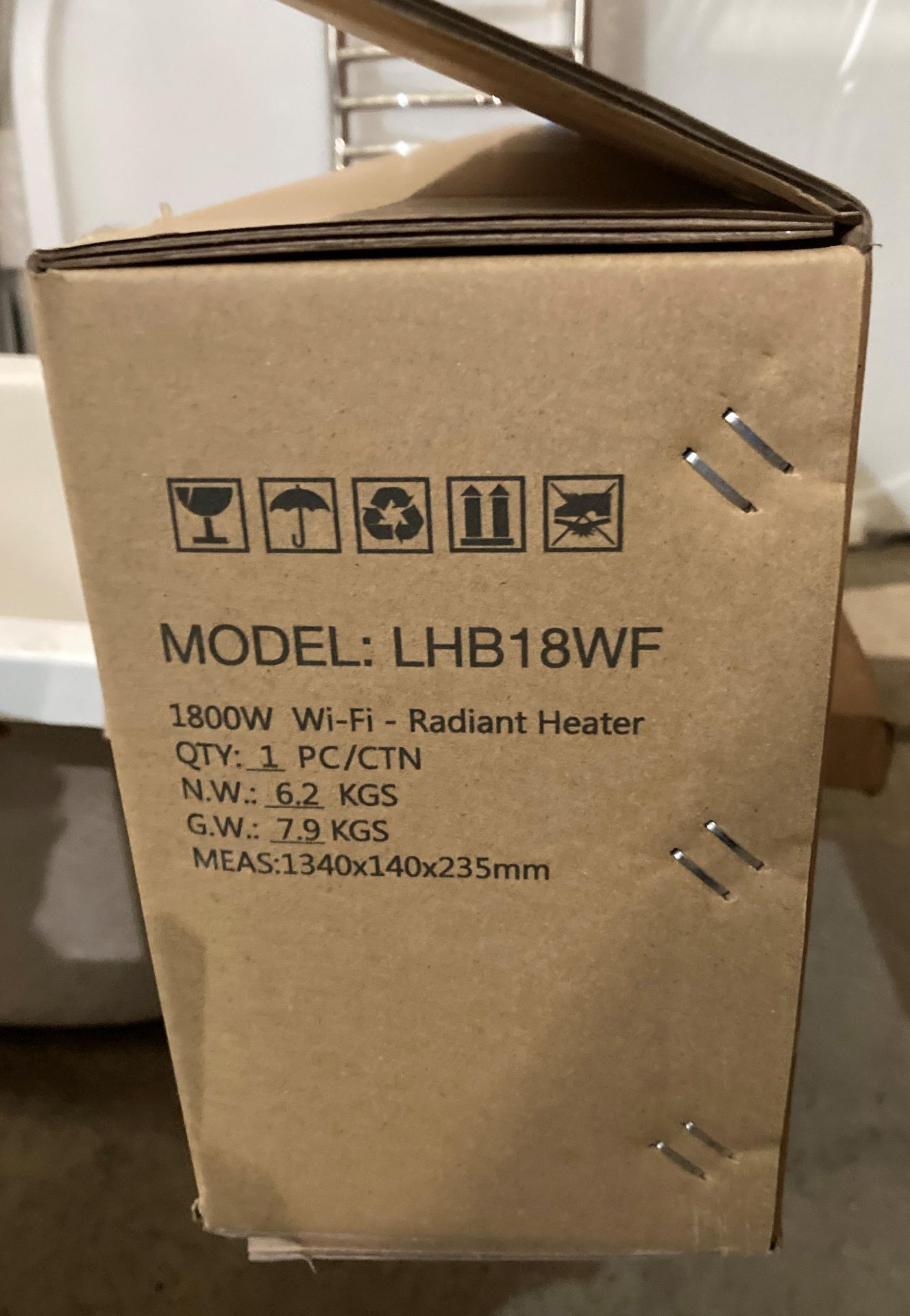 Luxor 1800 watt WIFI Radiant heater in black (new boxed) model LHB18WF (saleroom location: MA1 - Image 3 of 3