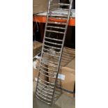 Chrome bow front vertical towel radiator (as seen) 1670mm x 360mm (saleroom location: MA1)