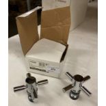 Pair of Hudson Reed TEC crosshead handles in chrome new and boxed (saleroom location: N10)
