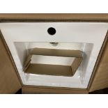 White ceramic surface mountable single bowl sink 47cm x 47cm (saleroom location: AA07)