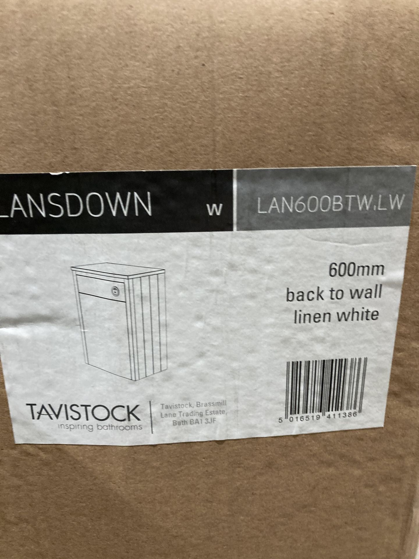 Tavistock Lansdown 600mm back to wall linen in white (saleroom location: RB)