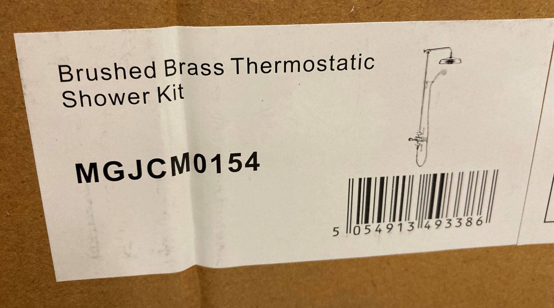 Brushed brass thermostatic shower kit(new boxed) (saleroom location: Z08) - Image 2 of 3