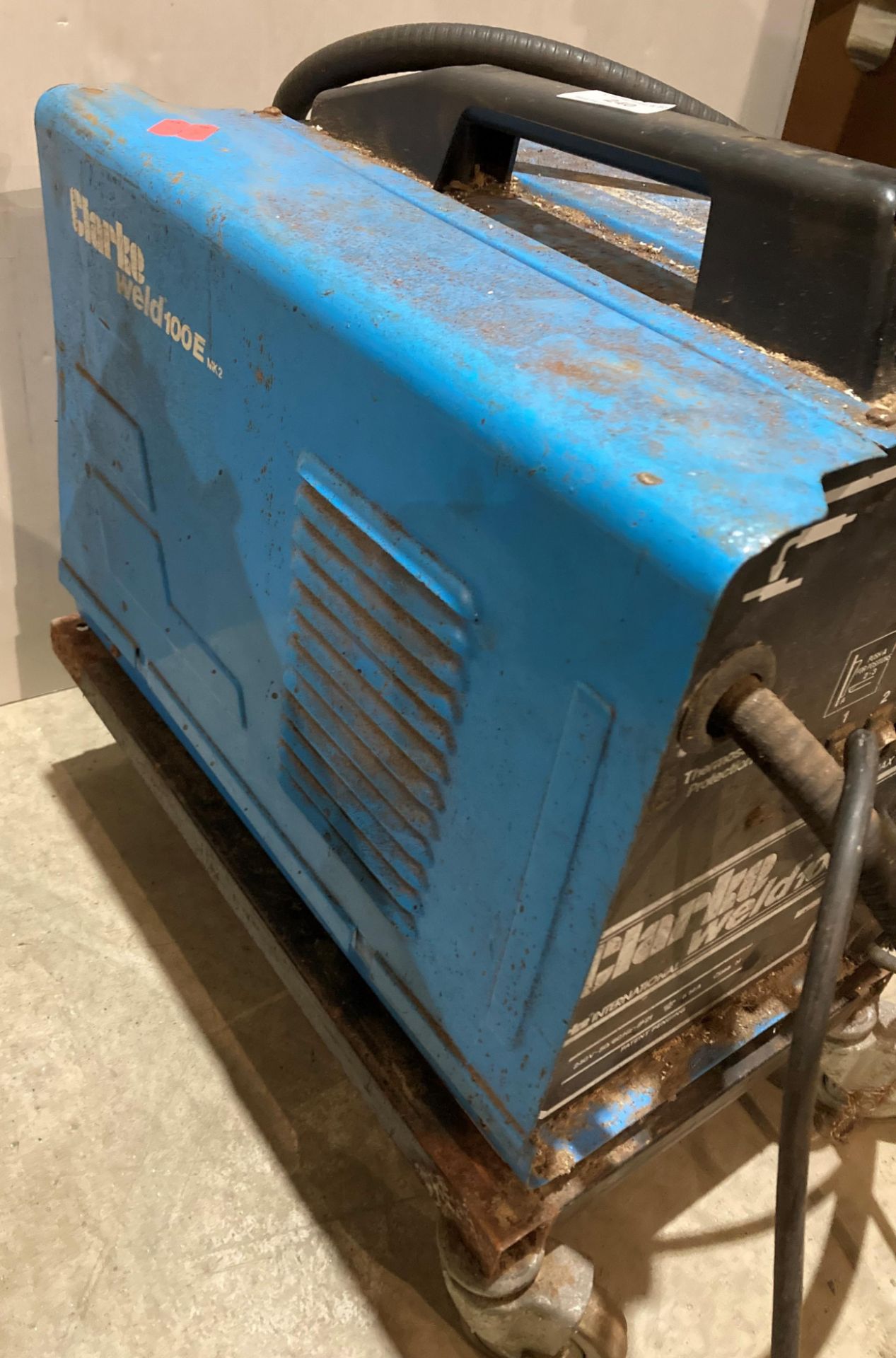 Clarke weld 100E MK2 mig welder on mobile frame (saleroom location: MA3) - Image 2 of 3