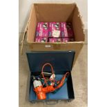 Contents to box - 6 x 20w LED Pantha flood lights and 2 x Black & Decker drills (240v - no tests,